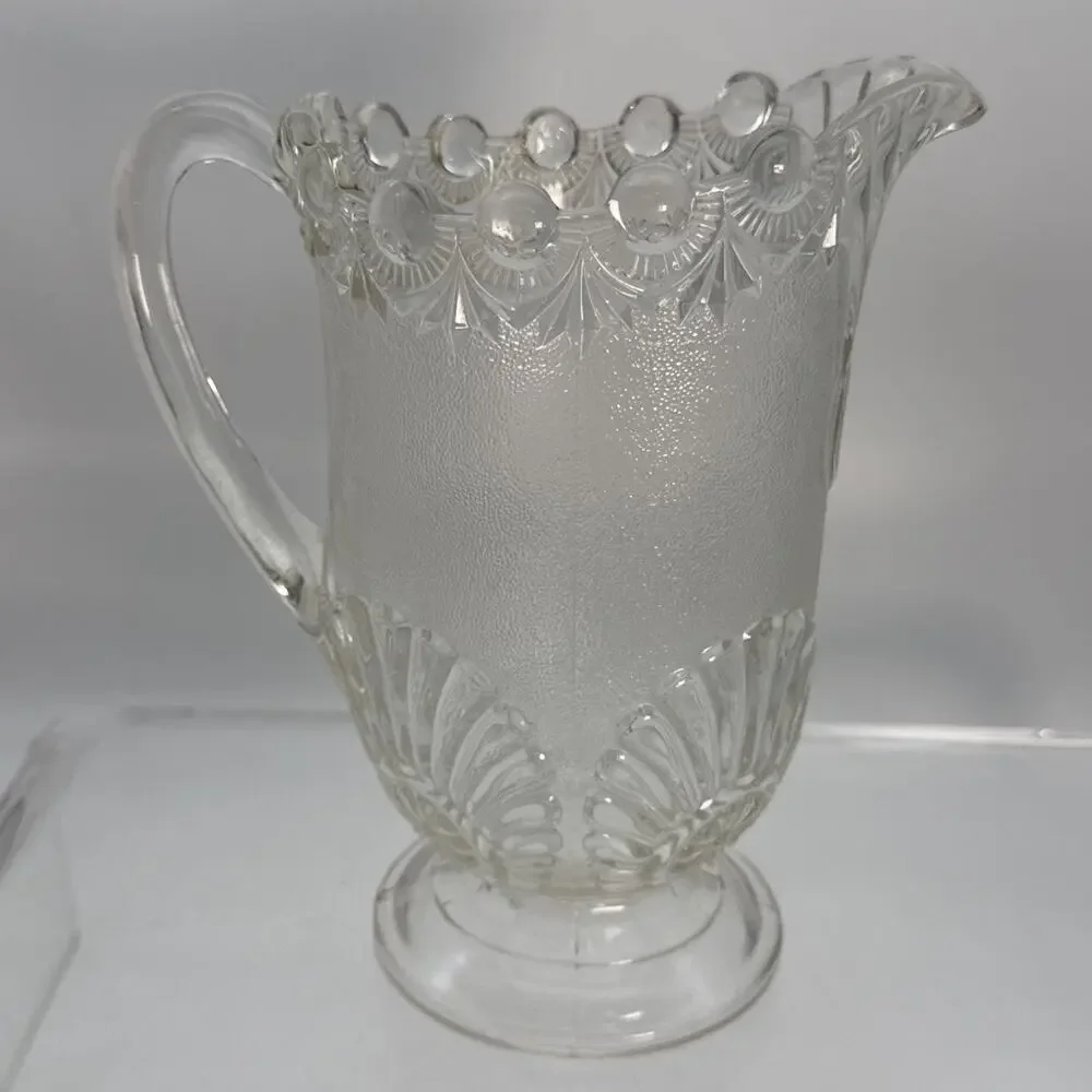 Antique Westmoreland Shell and Jewel (also known as Victor) pitcher. Art Deco ⬇️